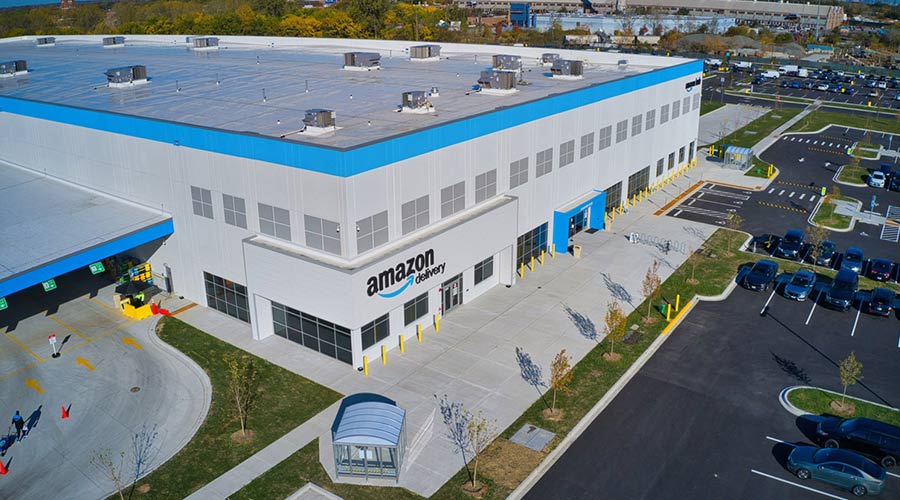 Exterior of the Amazon West distribution center